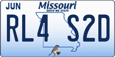 MO license plate RL4S2D