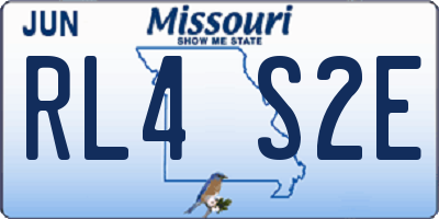 MO license plate RL4S2E