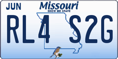 MO license plate RL4S2G