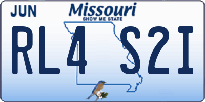 MO license plate RL4S2I