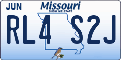 MO license plate RL4S2J