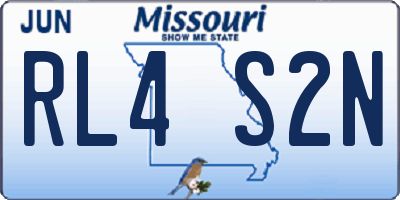 MO license plate RL4S2N