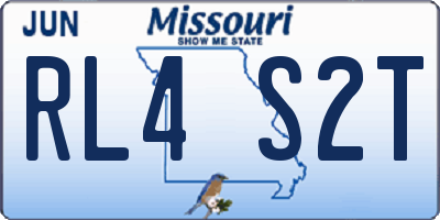 MO license plate RL4S2T