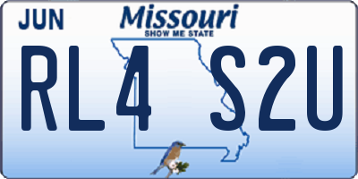 MO license plate RL4S2U