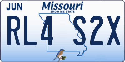 MO license plate RL4S2X