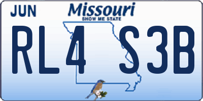 MO license plate RL4S3B