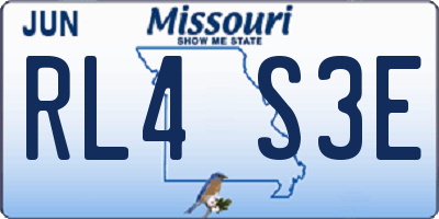 MO license plate RL4S3E