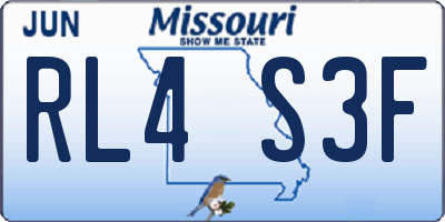 MO license plate RL4S3F