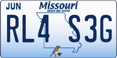MO license plate RL4S3G
