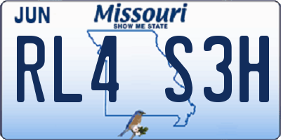 MO license plate RL4S3H
