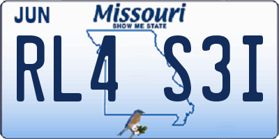 MO license plate RL4S3I