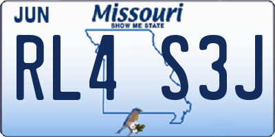 MO license plate RL4S3J