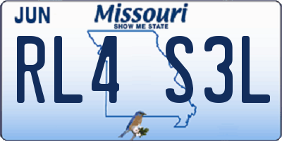 MO license plate RL4S3L