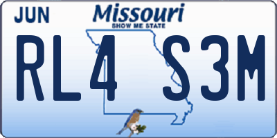 MO license plate RL4S3M