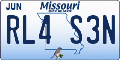 MO license plate RL4S3N