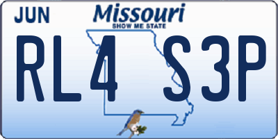 MO license plate RL4S3P