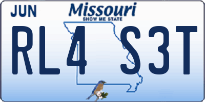 MO license plate RL4S3T