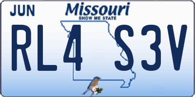 MO license plate RL4S3V