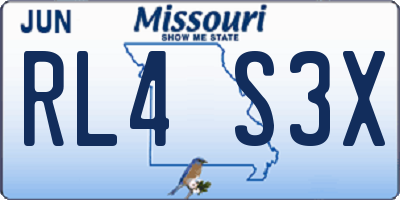 MO license plate RL4S3X
