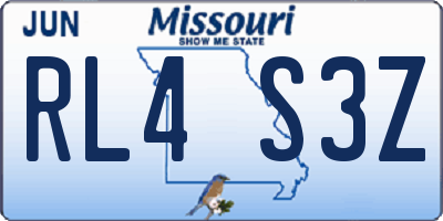 MO license plate RL4S3Z