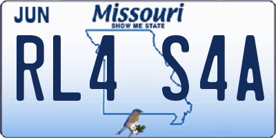 MO license plate RL4S4A