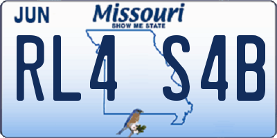 MO license plate RL4S4B