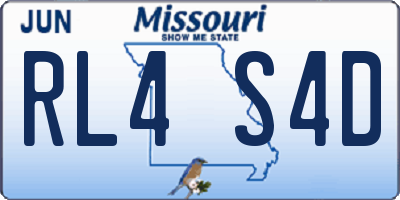 MO license plate RL4S4D