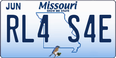 MO license plate RL4S4E