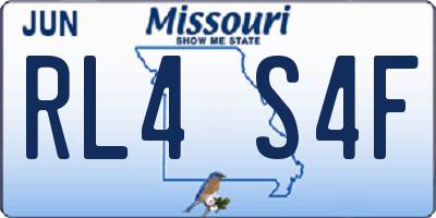 MO license plate RL4S4F