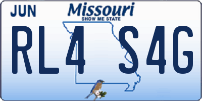 MO license plate RL4S4G