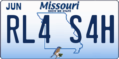 MO license plate RL4S4H