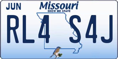 MO license plate RL4S4J