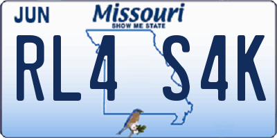 MO license plate RL4S4K