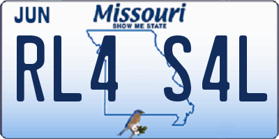 MO license plate RL4S4L