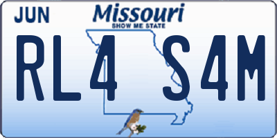 MO license plate RL4S4M