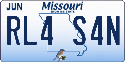 MO license plate RL4S4N