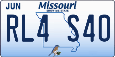 MO license plate RL4S4O