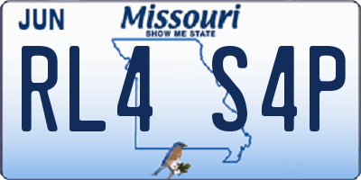 MO license plate RL4S4P