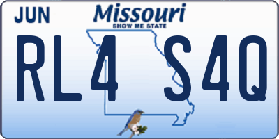 MO license plate RL4S4Q