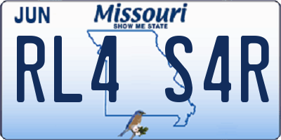 MO license plate RL4S4R
