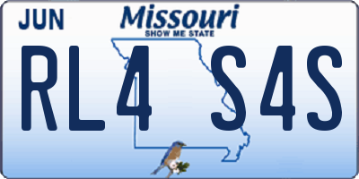 MO license plate RL4S4S