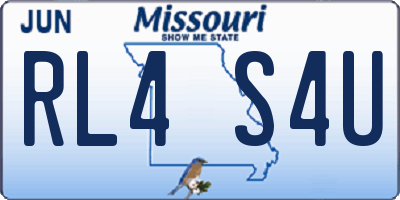 MO license plate RL4S4U