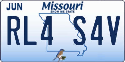 MO license plate RL4S4V