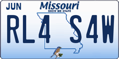 MO license plate RL4S4W
