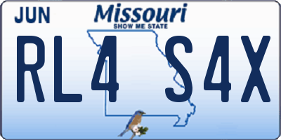 MO license plate RL4S4X
