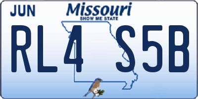 MO license plate RL4S5B