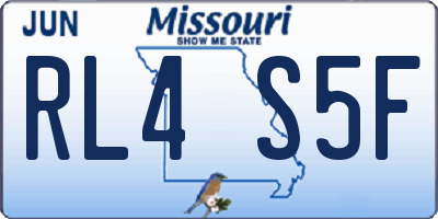 MO license plate RL4S5F