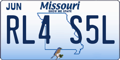 MO license plate RL4S5L