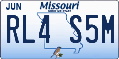 MO license plate RL4S5M
