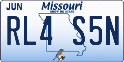 MO license plate RL4S5N